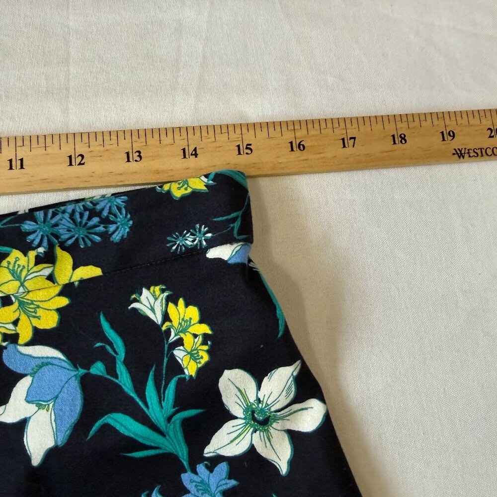 Draper James Elliston Floral Skirt A-Line Mini Navy Yellow Size 6 - Picture 7 of 8